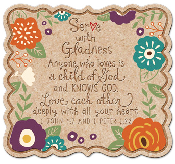 Fridge Magnet: Serve With Gladness - Lighthouse Christian Products Co